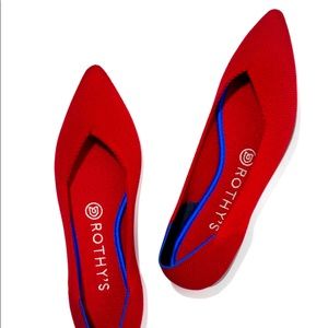 Rothy’s Pointe Chili Red Flats